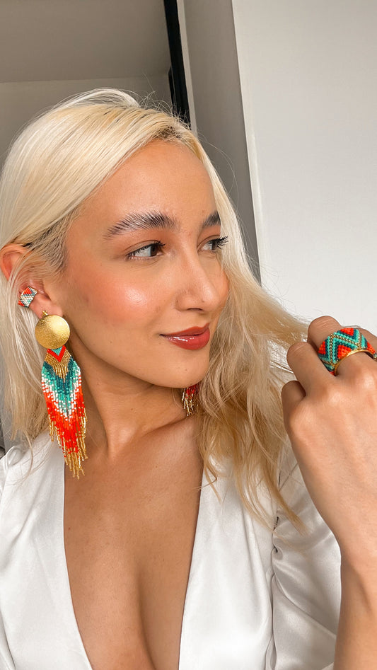 Aretes Fuego y Mar